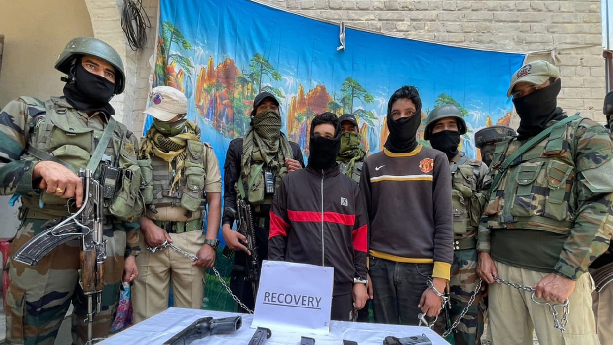 Two Lashkar terrorists arrested for target killing in Baramulla