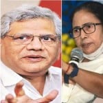 सीताराम येचुरी-ममता बनर्जी-संजय राउत