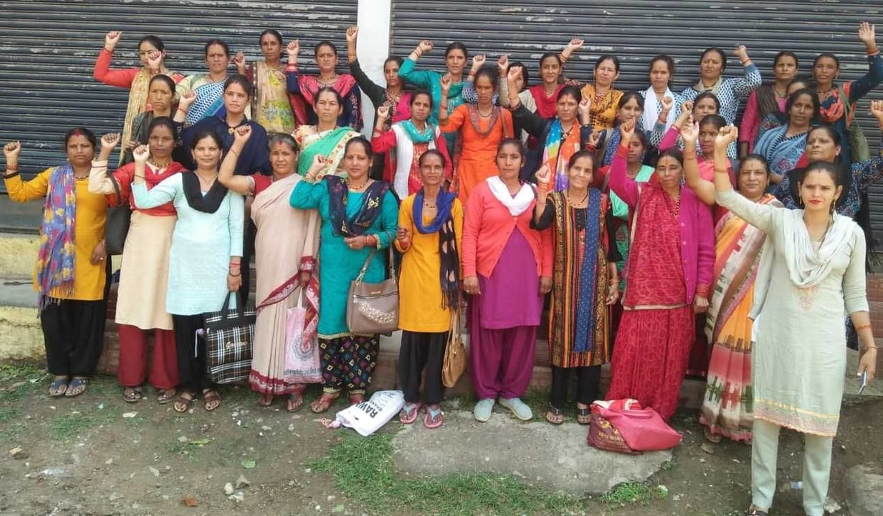Protesting Aganbari Workers