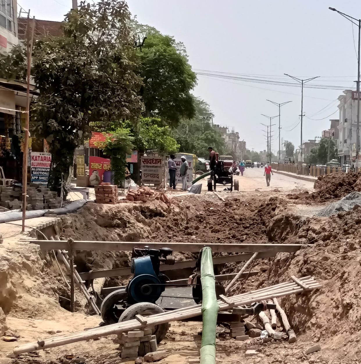 28 inch sewer line will be laid from canal colony to maharana pratap chowk