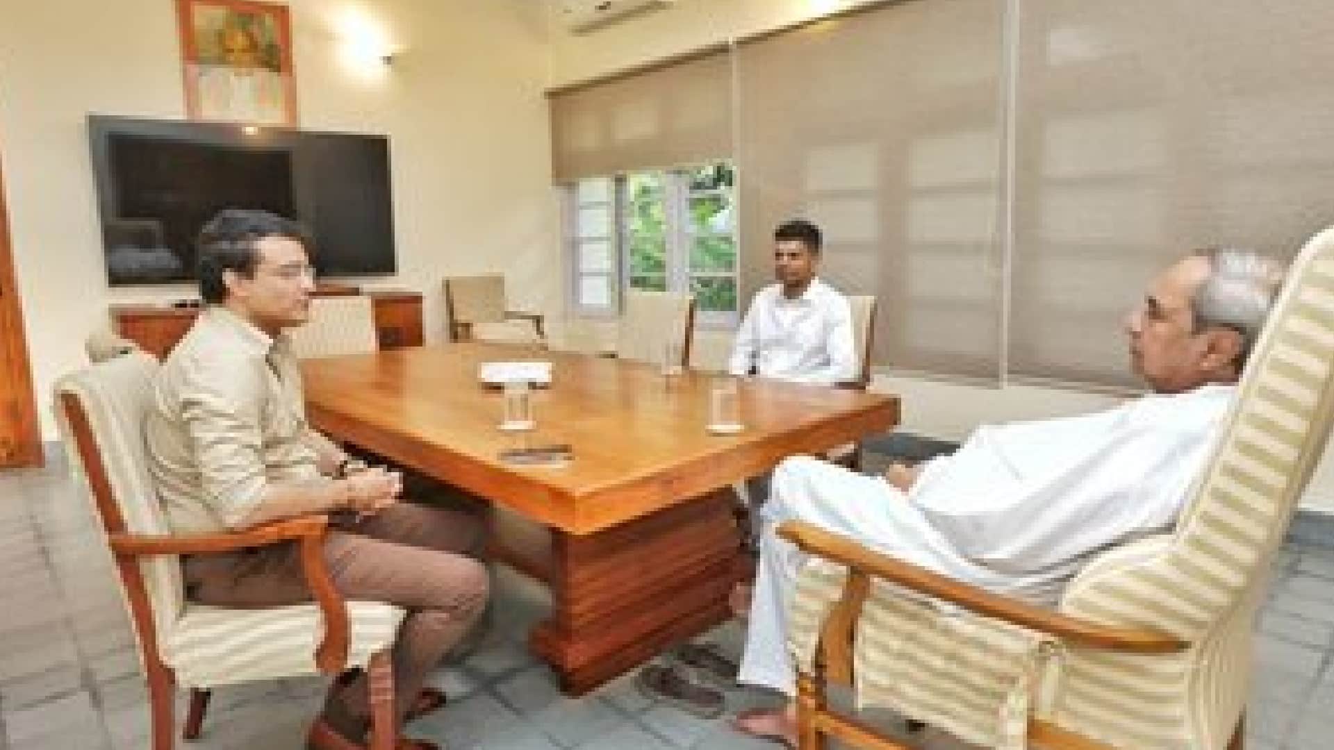 IND vs SA 2nd T20i Odisha CM Naveen Patnaik arrived to watch India VS South Africa match started match by ringing bell met Saurabh Ganguly