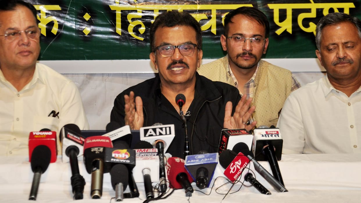 congress spokesperson Sanjay Nirupam press conference in shimla