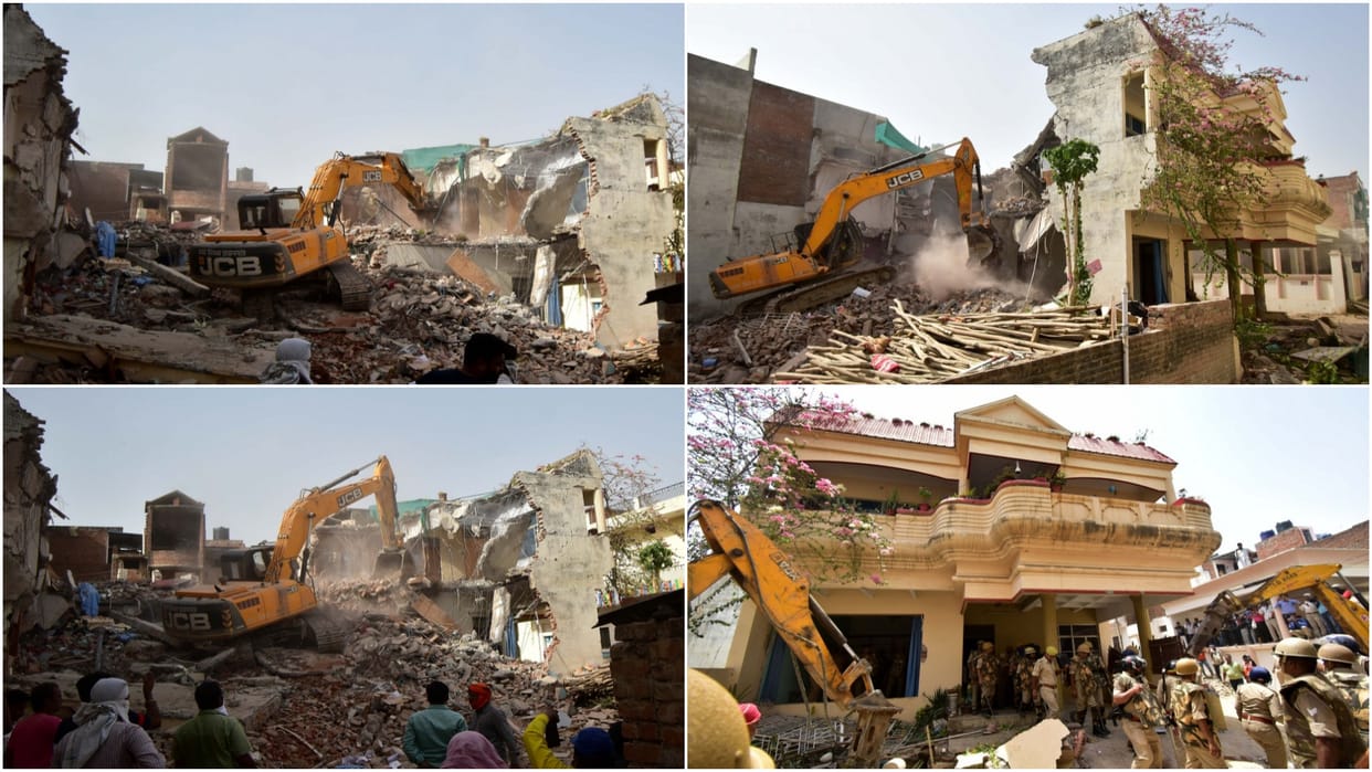 Javed Pump Prayagraj House Four hours of action, three bulldozers demolished the house