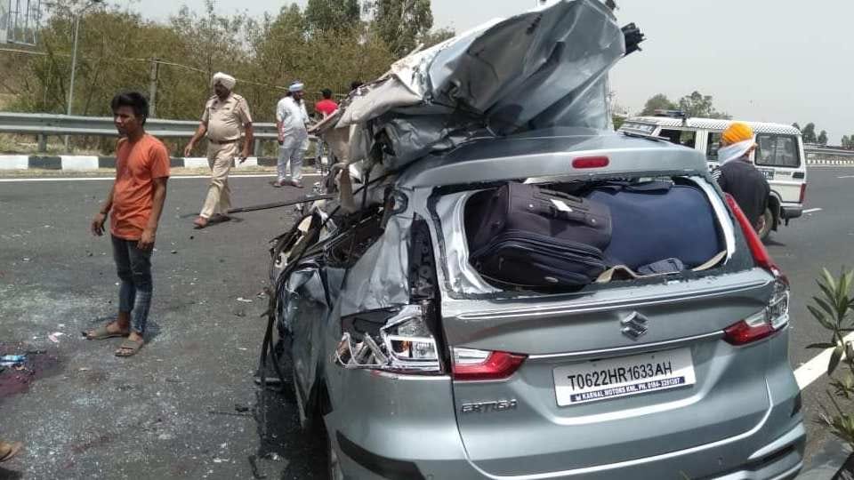 Four killed in road accident in Sirhind of Punjab