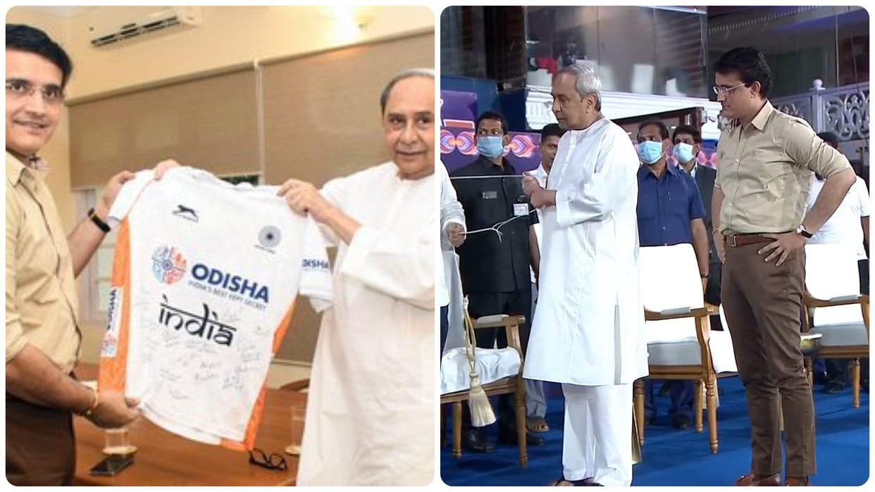 IND vs SA 2nd T20i Odisha CM Naveen Patnaik arrived to watch India VS South Africa match started match by ringing bell met Saurabh Ganguly