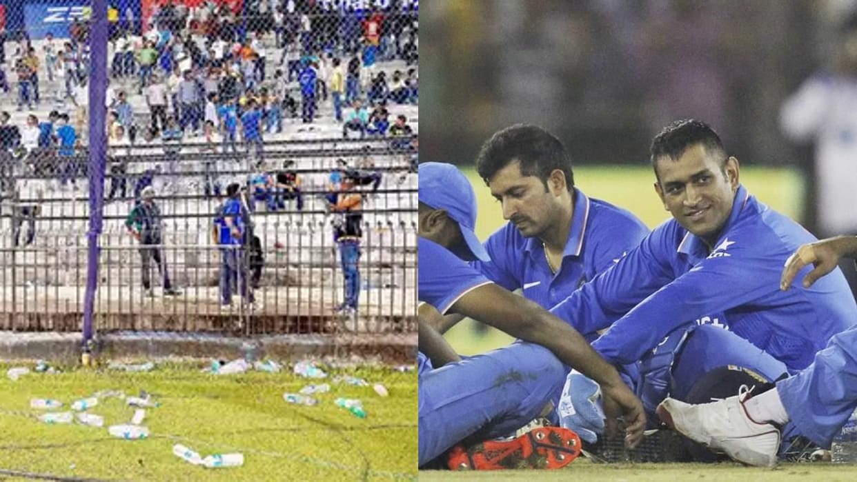 IND vs SA t20 Match angry fans thrown bottle in IND vs SA Match Dhoni said they must be enjoying