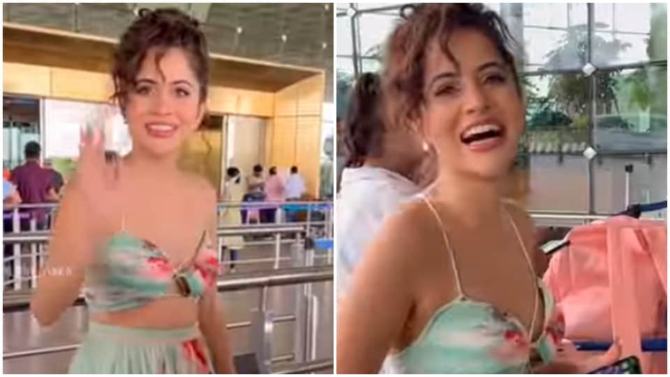 urfi javed turns her saree into a two piece dress netizens said she is looking good today