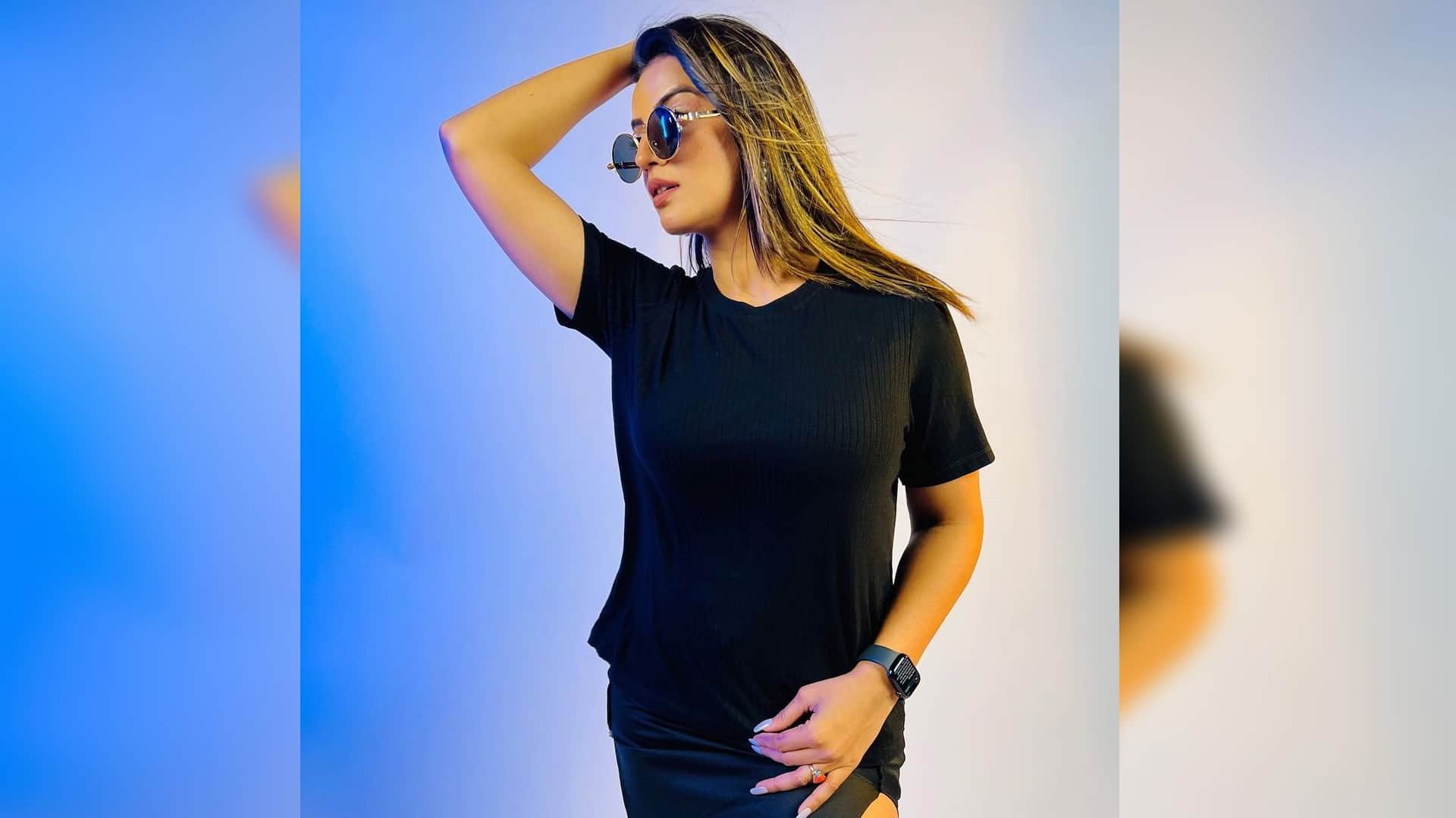 Bhojpuri actress Akshara Singh shares a photo from gym says sunday sweat