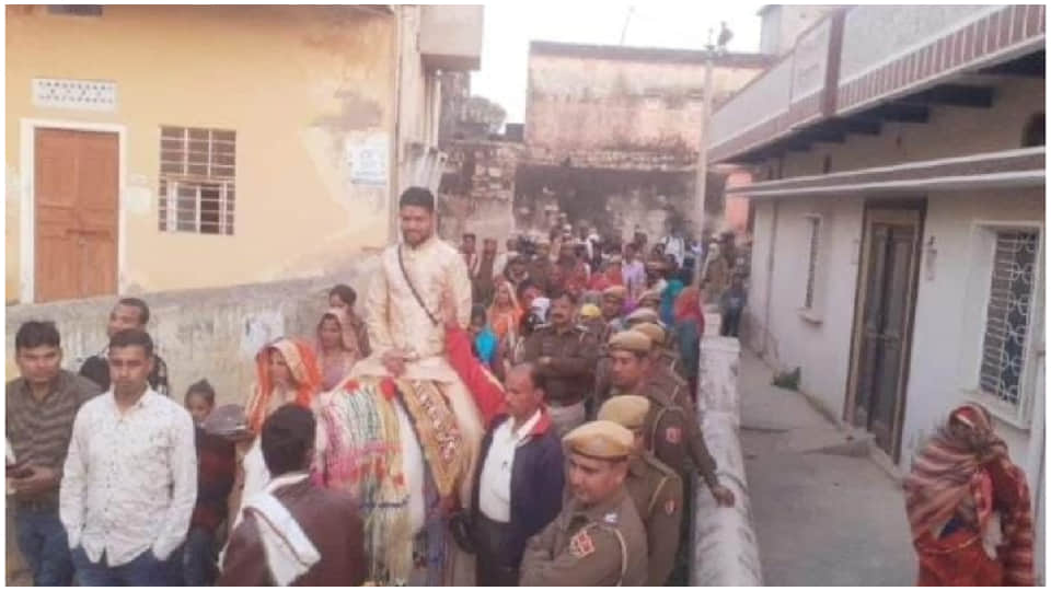 After 550 years Dalit groom bindoli came out in Nimbada village of Pali Rajpurohit society welcomed