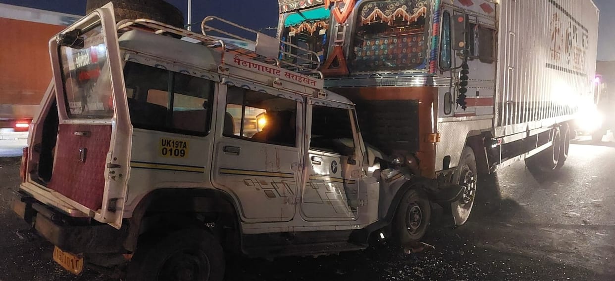 Six injured including Uttarakhand resident couple in container and car collision