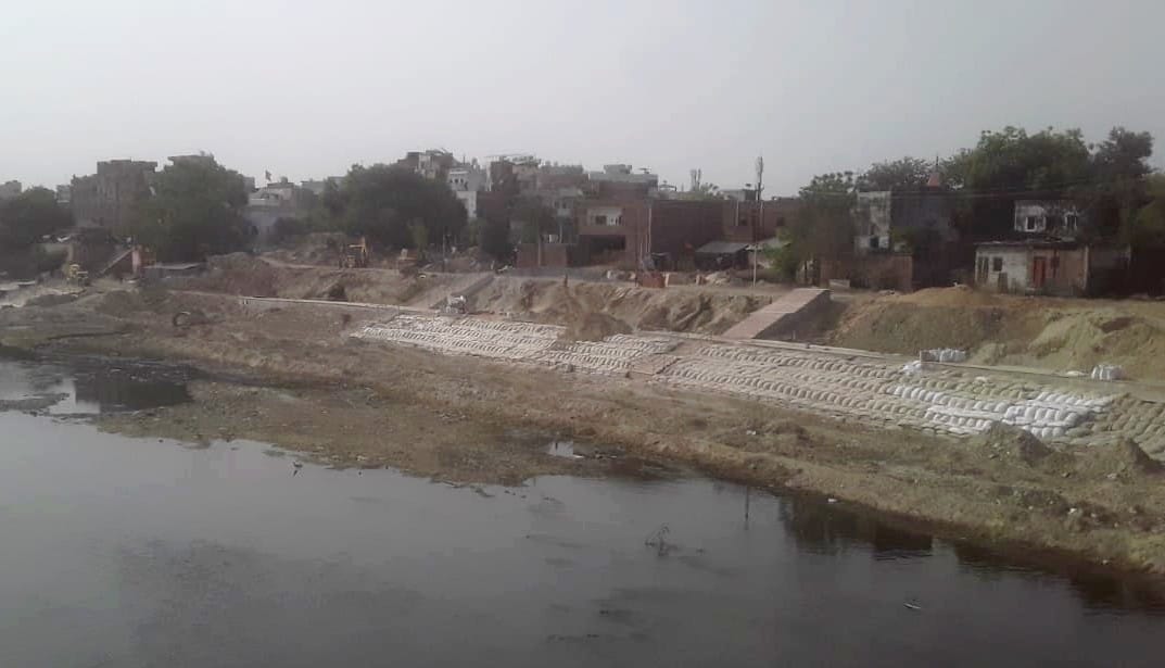 Monsoon is near, yet the work of beautification of Ghats is going on at a slow pace.