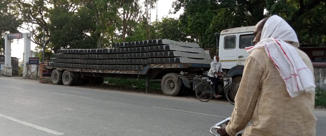 Trailer has been standing in front of the police station for a year