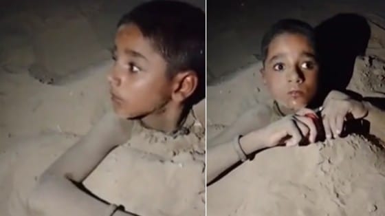 Baba buried handicapped child in hot sand Shri Ganganagar Rajasthan