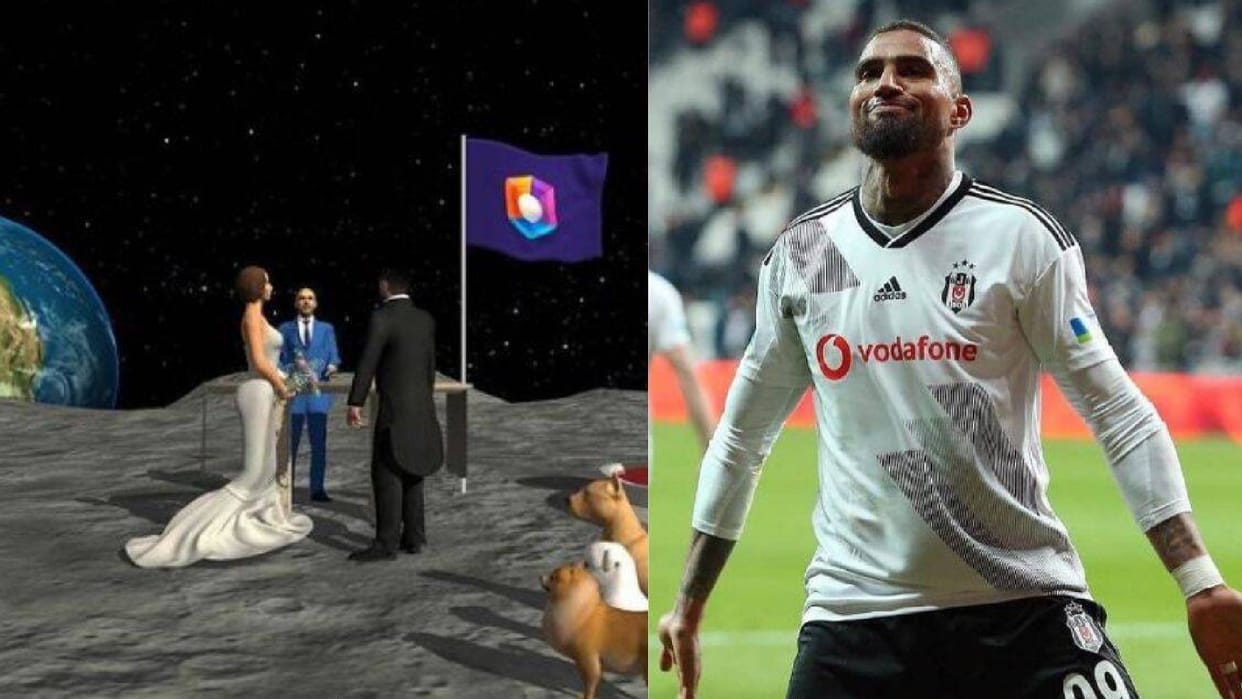 Barcelona and Former AC Milan footballer Kevin Prince marries on moon in the metaverse