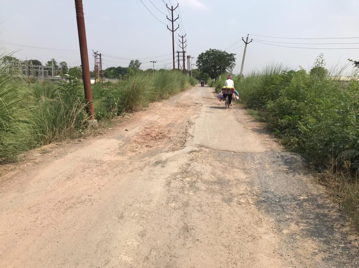 Difficult to walk on damaged roads