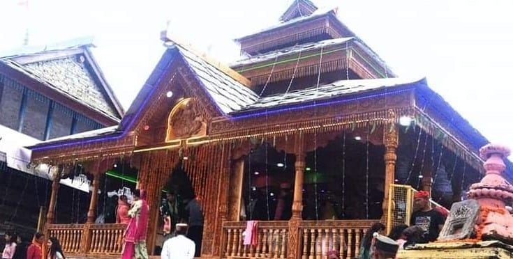 Mata Kamala Bhagwati is seated in the newly built temple