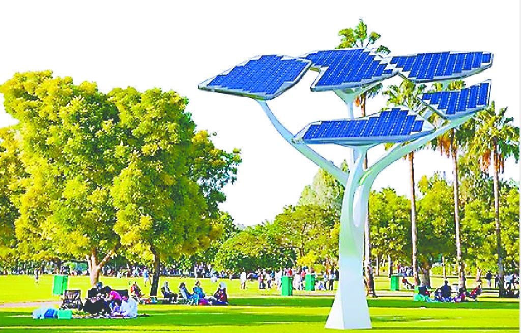 parks in varanasi will be illuminated by solar trees vda  will start from Ravidas Park under Pilot Project