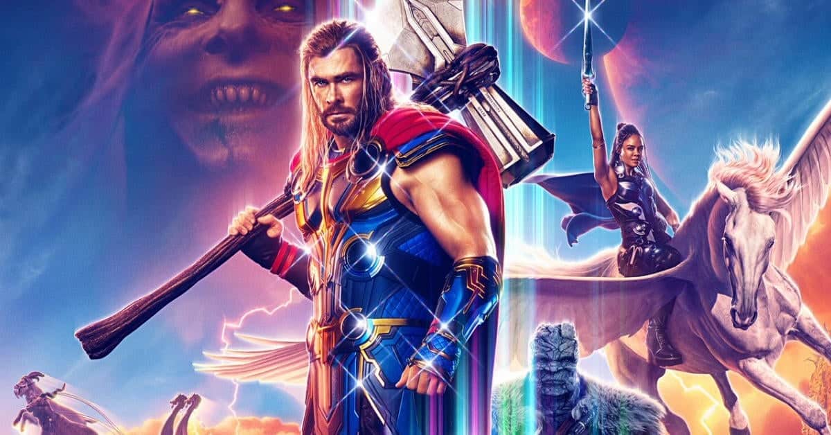 Chris Hemsworth Film Thor Love and Thunder dolby Poster released by Marvel Studios