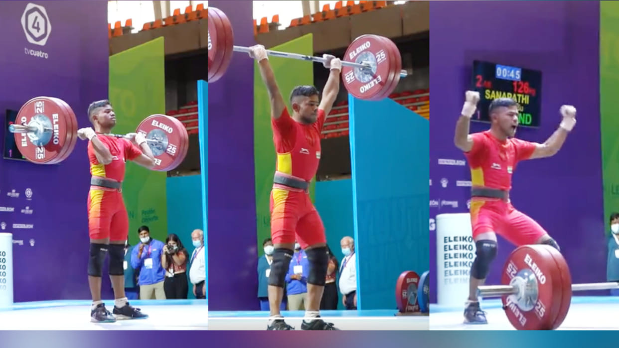 Weightlifting: 16-year-old Gurunaidu Sanapati was the first world youth champion, lifting 230 kg in 55 weight category, India's Soumya won bronze