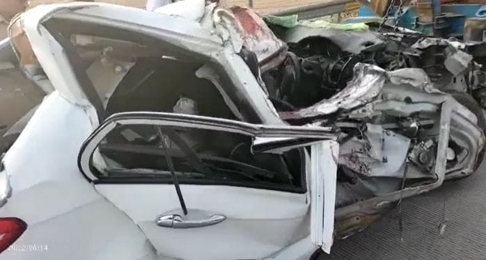 Yamuna Expressway Accident two died in car overturned in mathura
