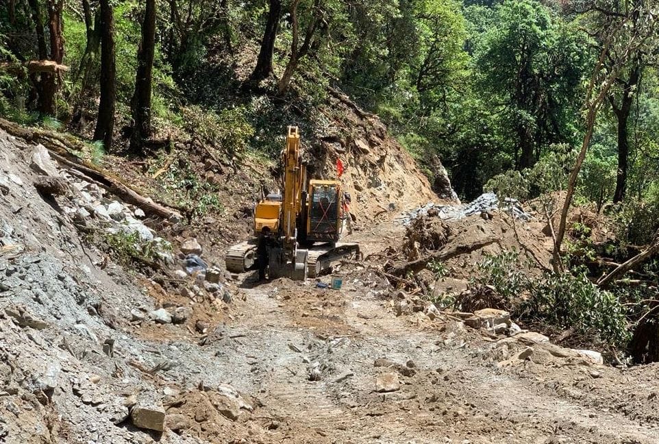 Road construction will be finished soon.