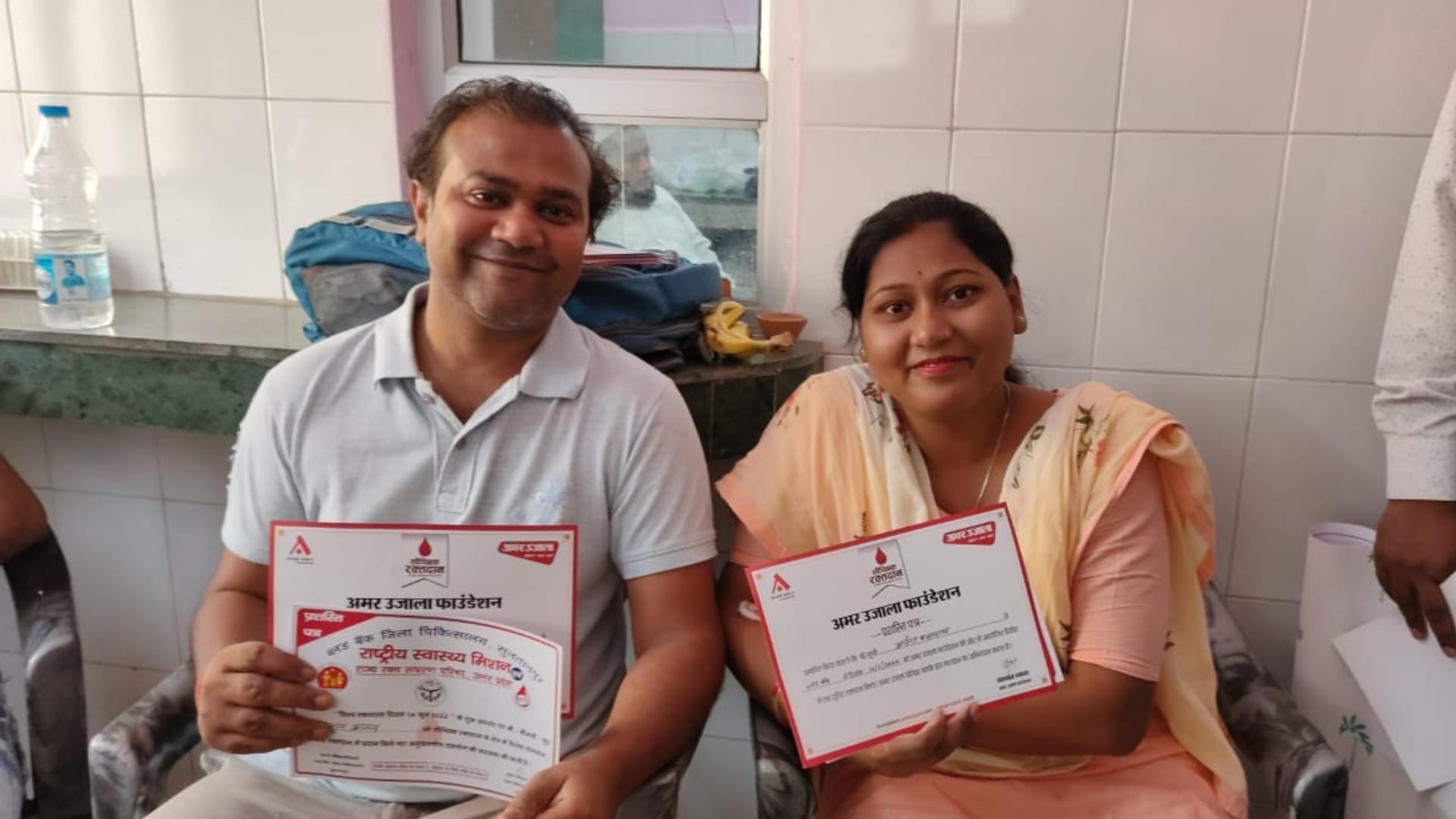Blood donation camps by Amar Ujala foundation.