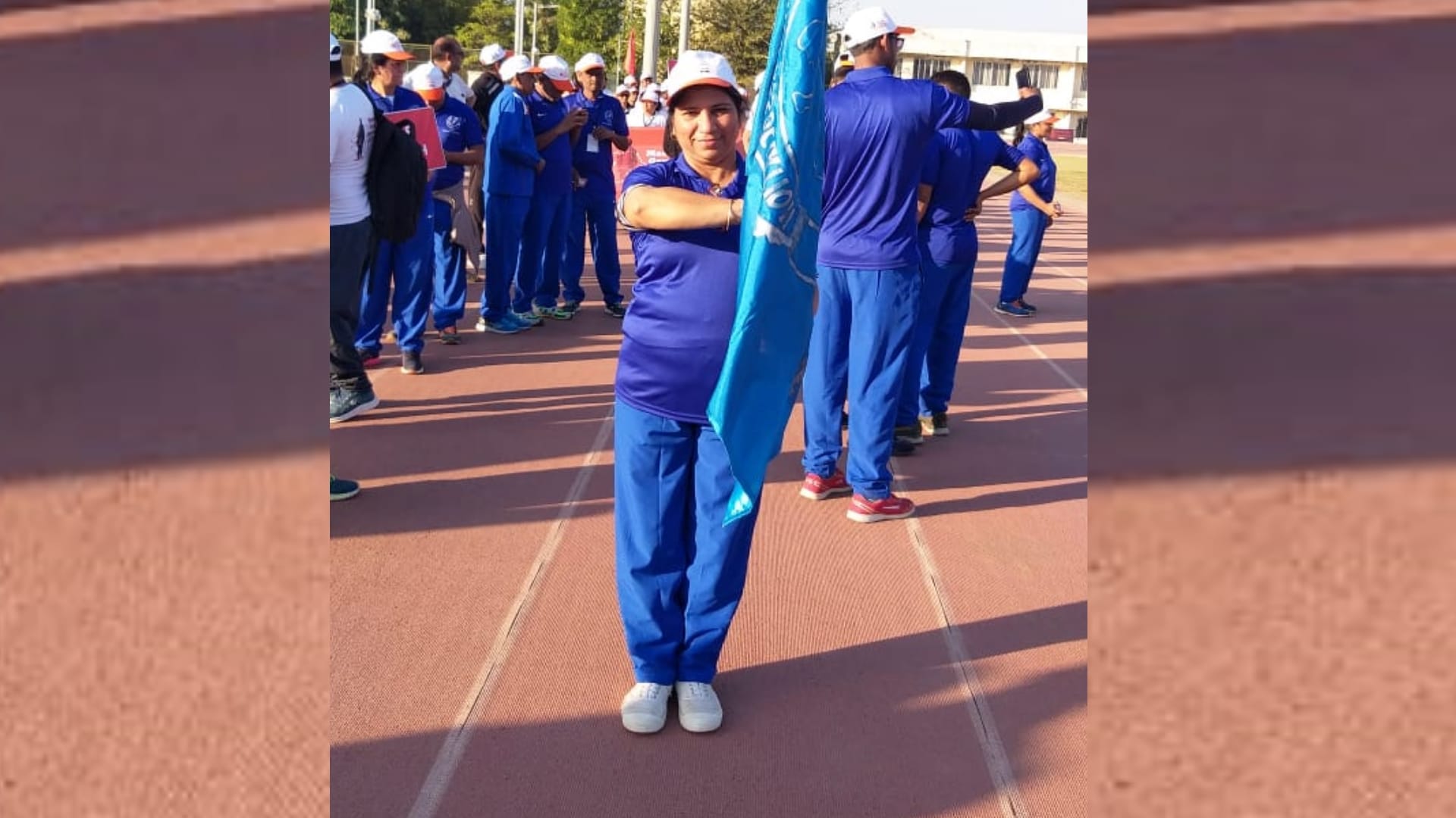 chandrakanta chanana wins silver medal in hammer throw comptition.