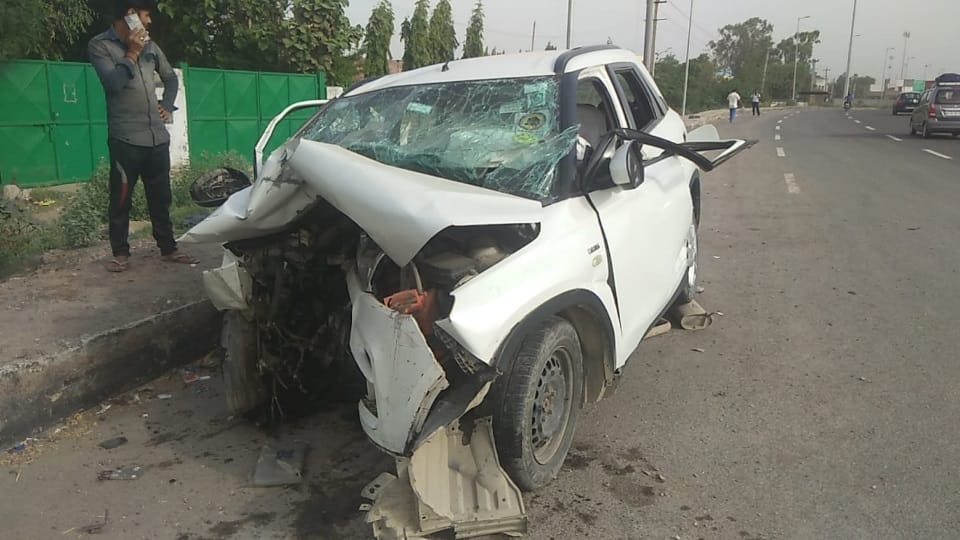 Three Died in car Accident at Sonipat