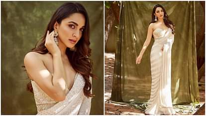 kiara advani hot look in strapless white bodycon dress during jug jug jeeyo promotion