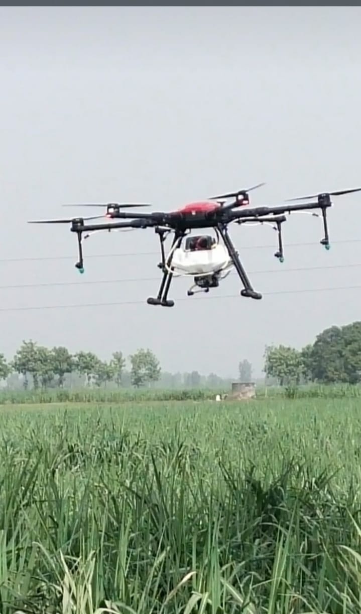 Drone sprayed nano urea