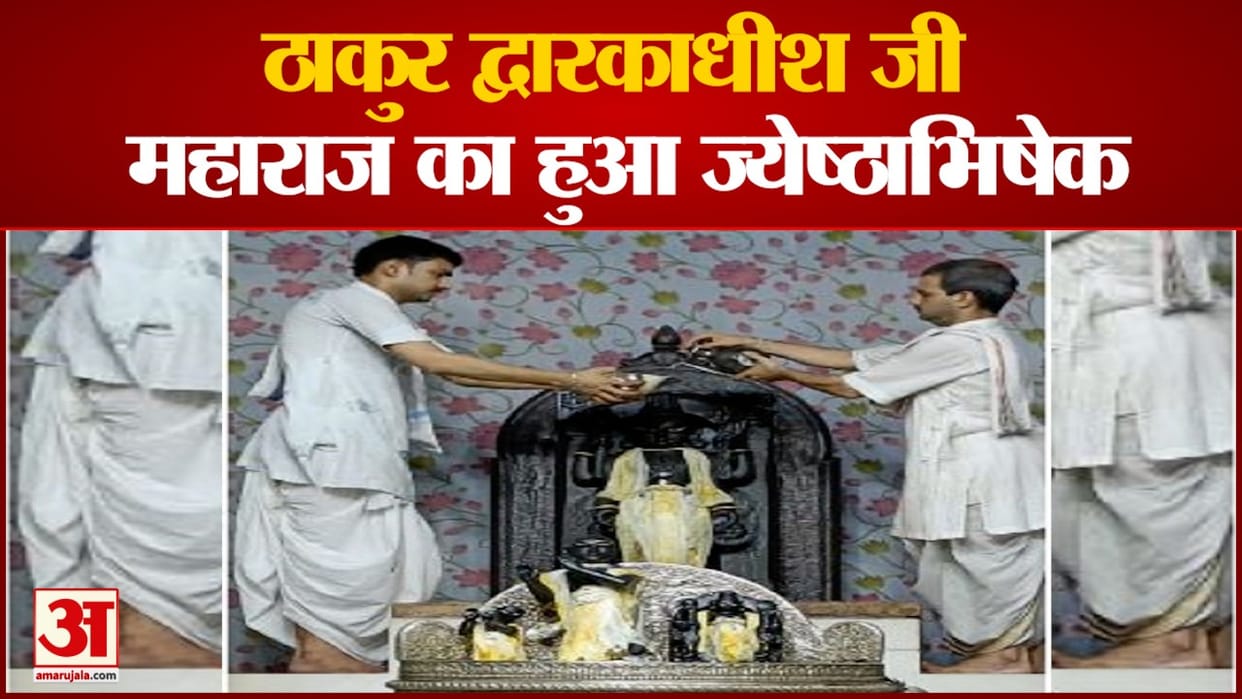 Thakur Dwarkadhish Ji Maharaj's jyeshthabhishek bath Mathura  