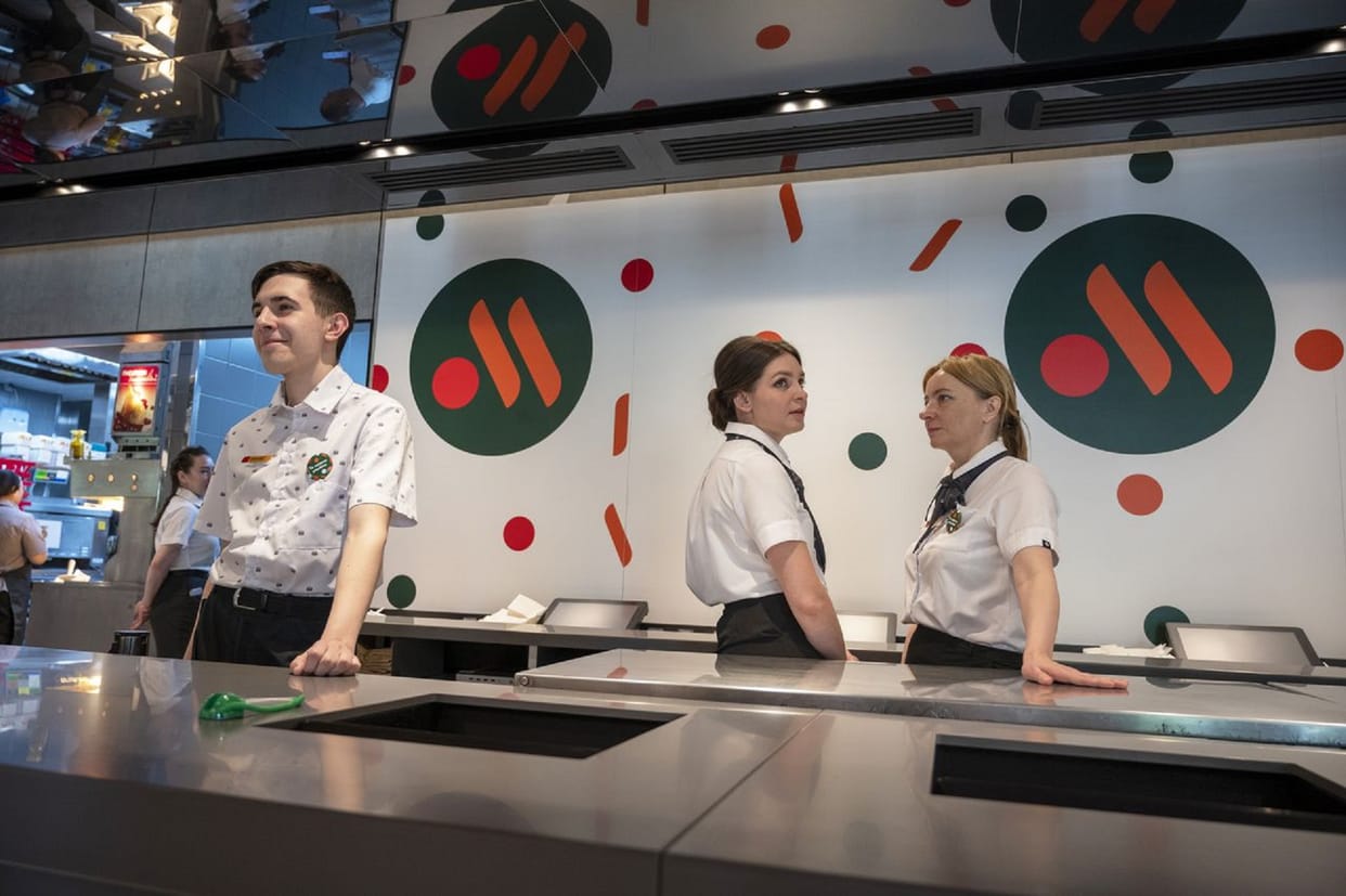 Former McDonald's restaurants in Russia have been renamed Vkusno i tochka
