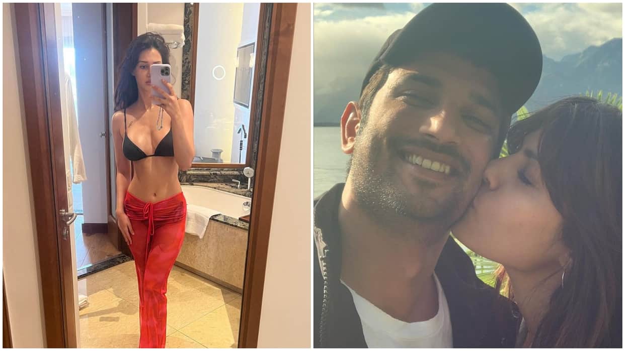 Unseen picture of rhea chakraborty with sushant singh Rajput death anniversary and disha patani bold look in bikini See today's celebrity update in 10 pictures