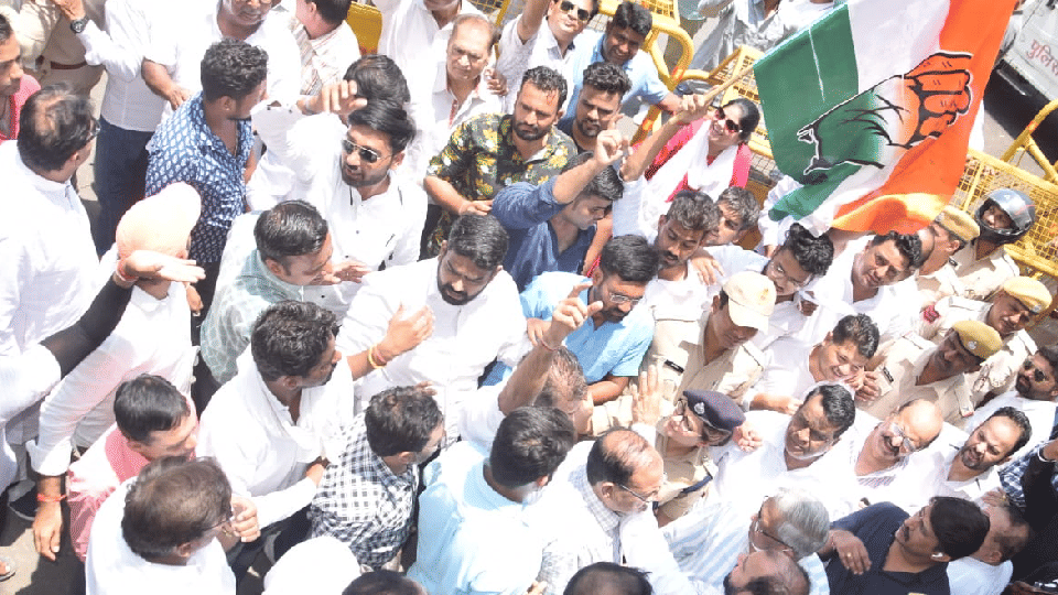 National Herald Case: 150 workers reached Udaipur, only 40 left after lunch, protest in Ajmer-Jaipur