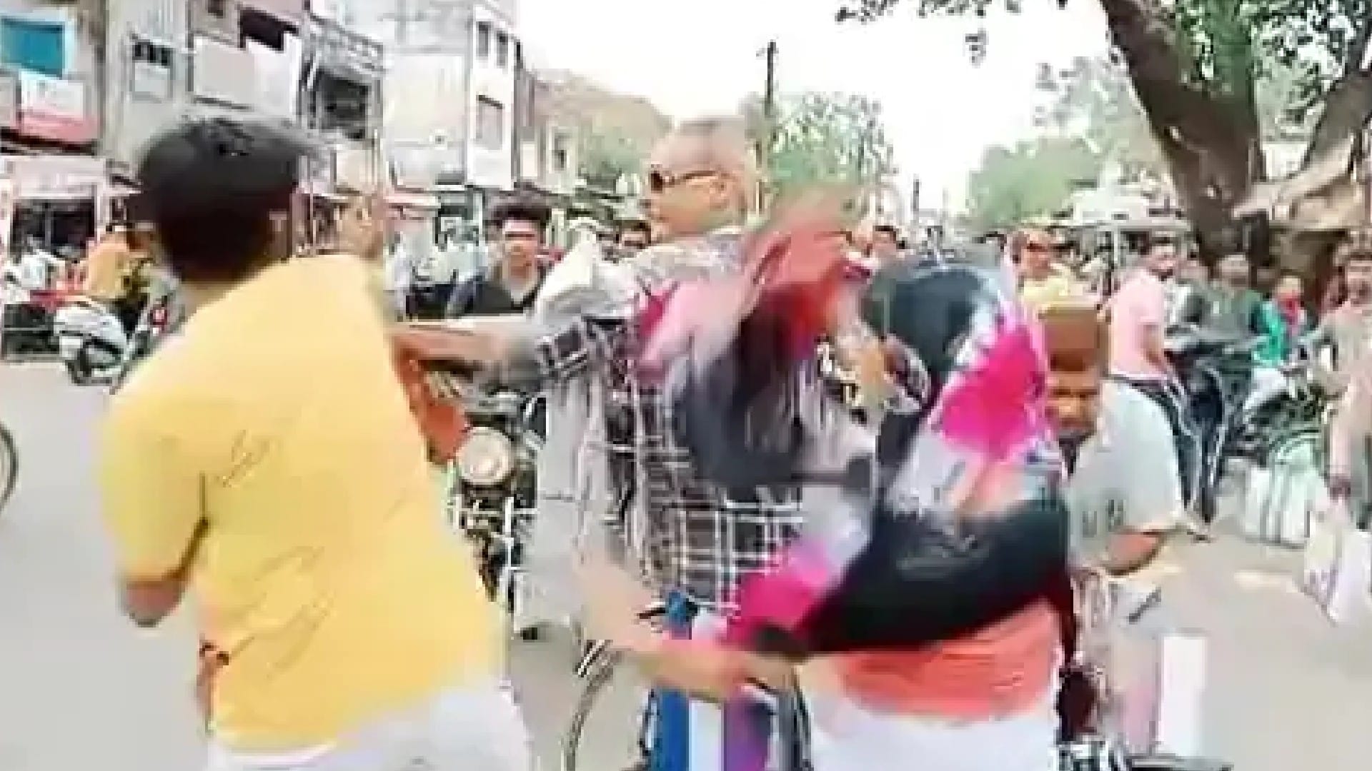 In Bina, the boy thrashed the girl, then people beat her fiercely, taught a lesson