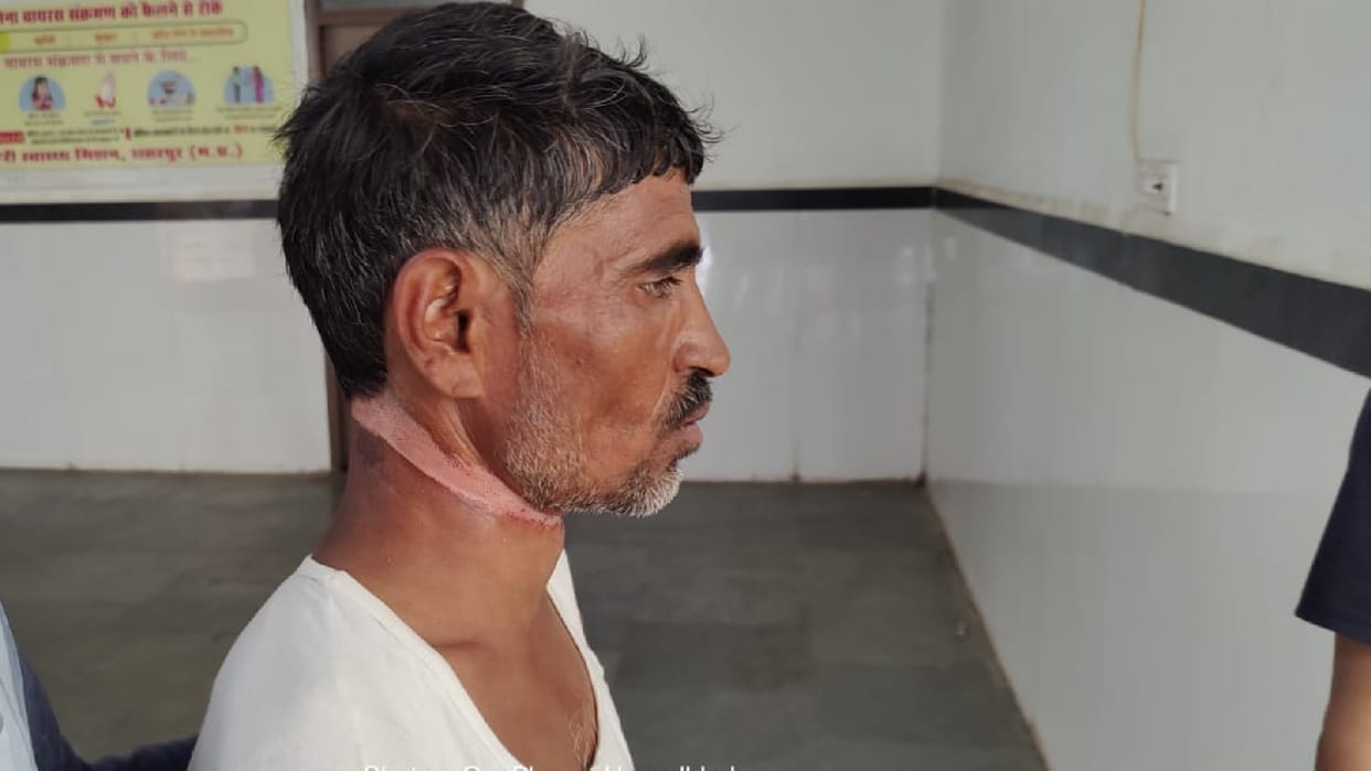 Chhatarpur: The noose made by trapping a pot in the thresher, the blood came out of the farmer's throat and mouth, the voice stopped
