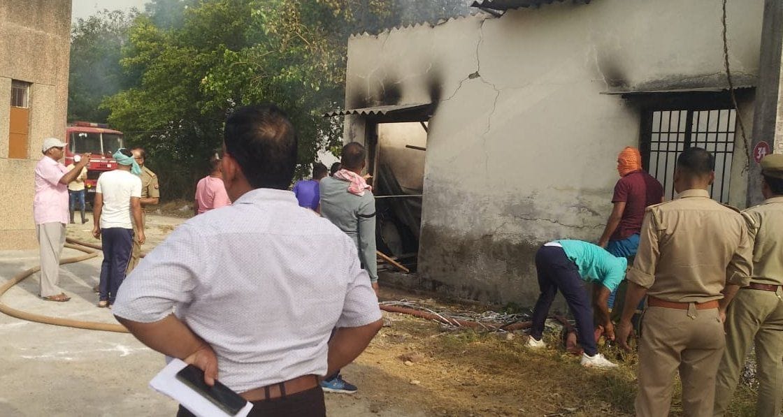 Fire in Navodaya Vidyalaya warehouse in suspicious condition