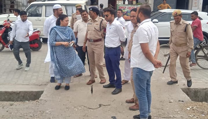 Inspection done for land of private bus and taxi stand