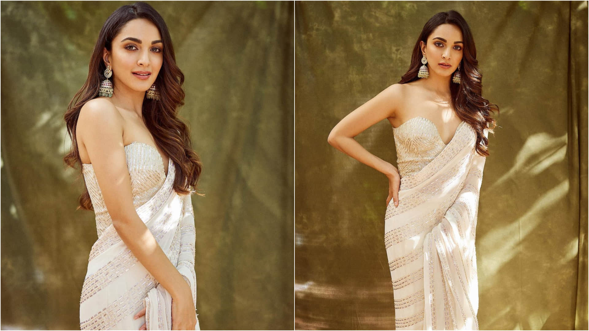Actress Kiara Advani Latest Beautiful Look In White Saree See Photos Images