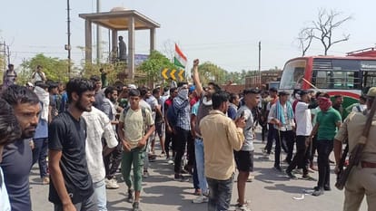 huge protest in delhi ncr Gurugram against the Agnipath scheme of recruitment in the army students jammed