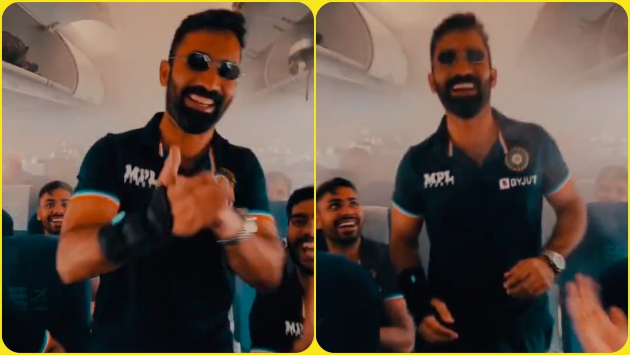 IND vs SA T20 Series: Dinesh Karthik reminds Shahrukh Khan, entered in plane with fog and clap in filmy style, watch funny video