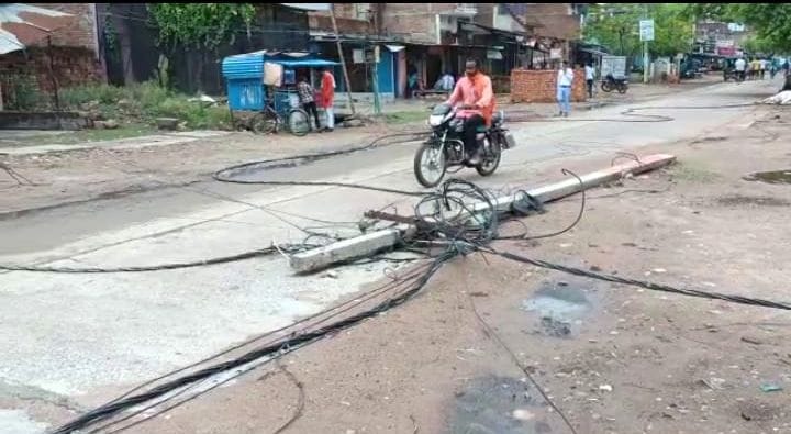 Poles fell due to storm, power failure of 150 villages