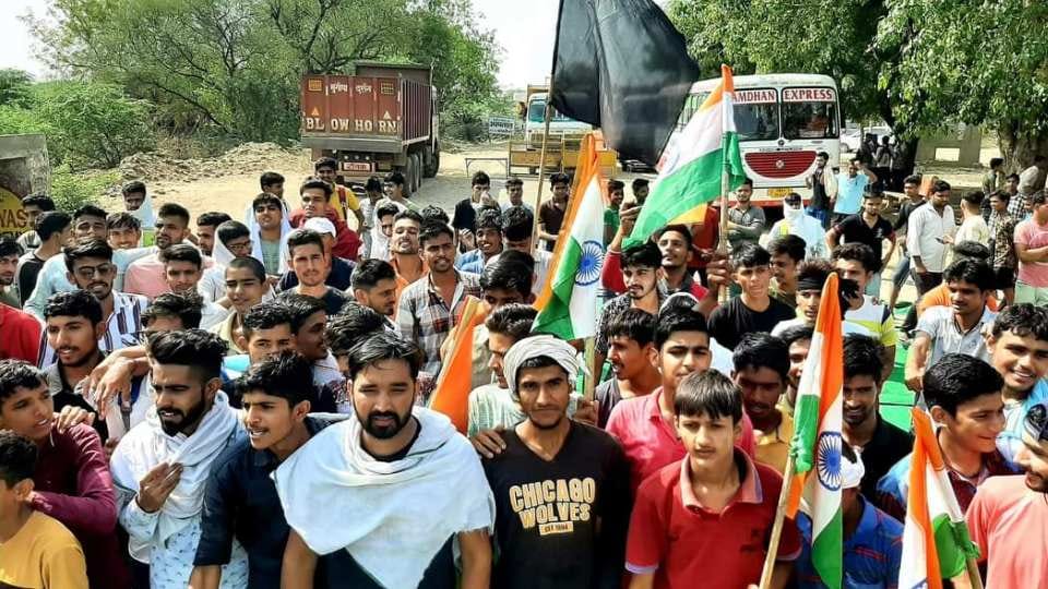 Youth in Haryana protest against Agnipath scheme of Central Government