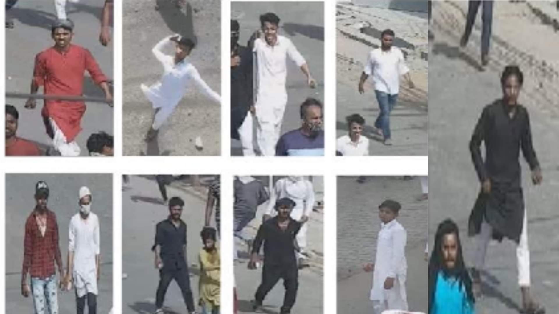 Prayagraj Violence stone in someone hand, someone was hitting with sticks footage of video and surveillance cameras