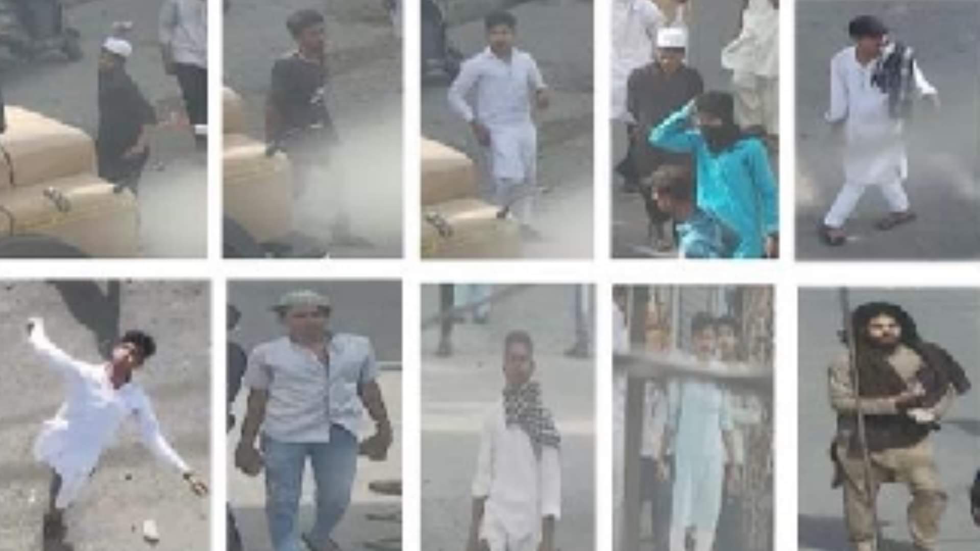 Prayagraj Violence stone in someone hand, someone was hitting with sticks footage of video and surveillance cameras