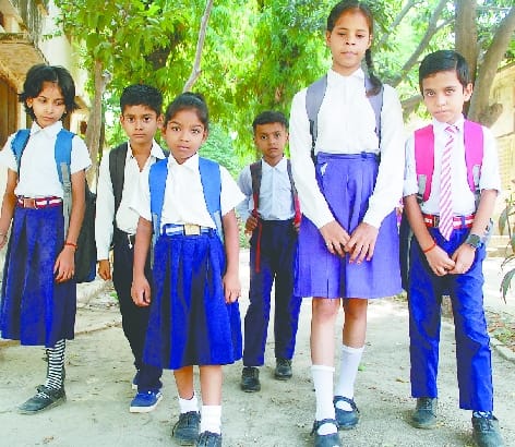 Due to the heat, the attendance of children in schools was very less on the first day