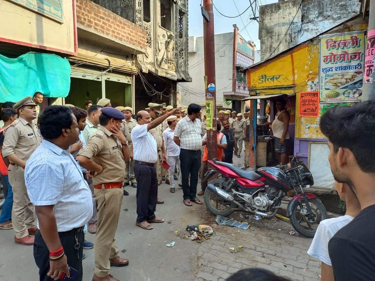 Bulldozers on road tracks occupied