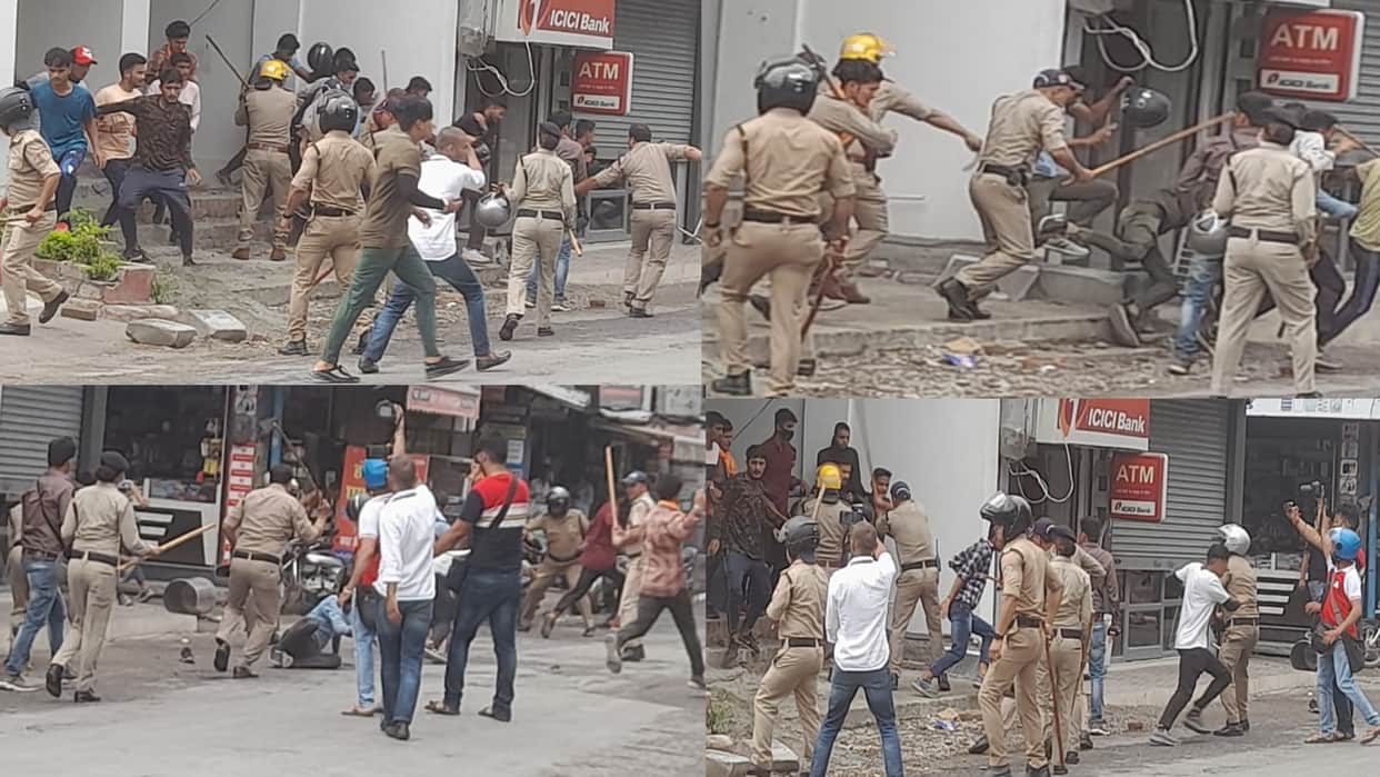 Agneepath Protest in Uttarakhand Haldwani, Police lathi charge on youth, See photos