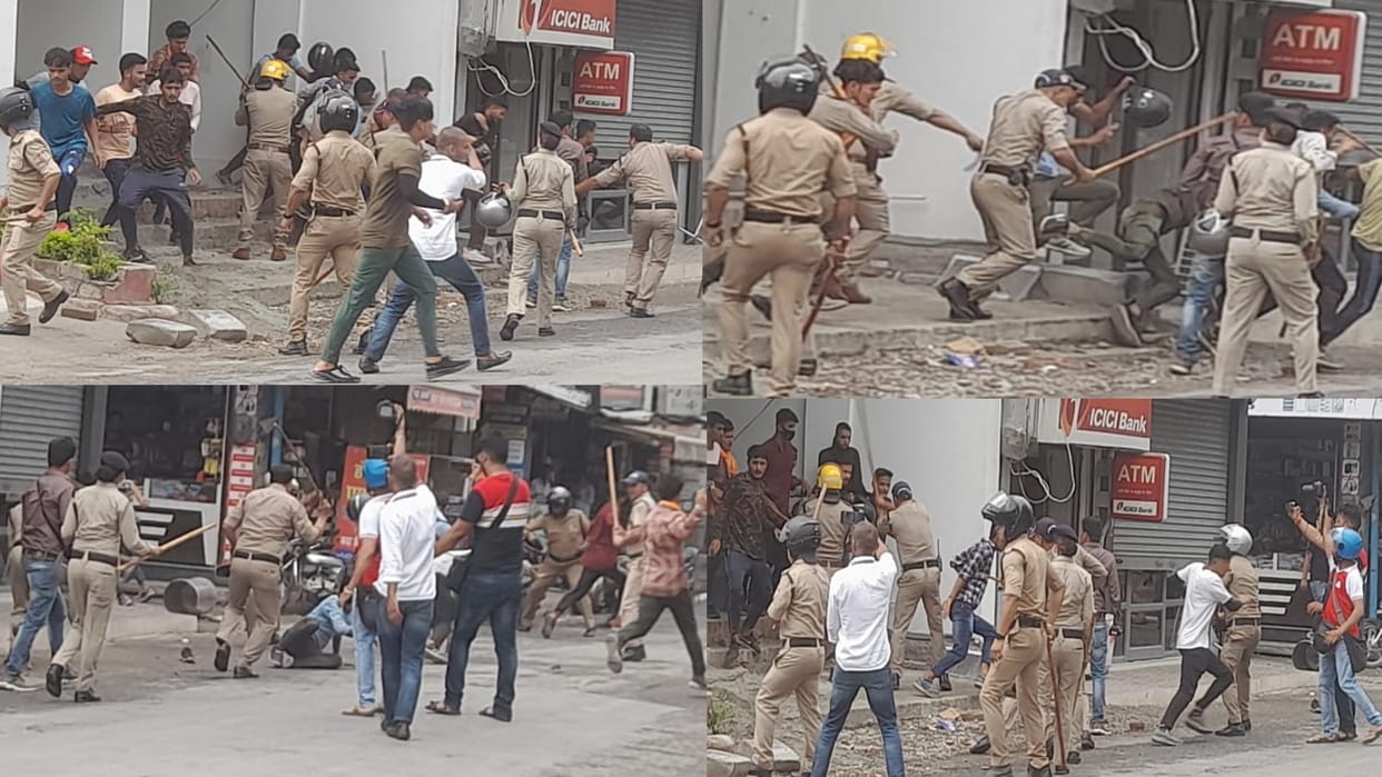 Agneepath Protest in Uttarakhand Haldwani, Police lathi charge on youth, See photos