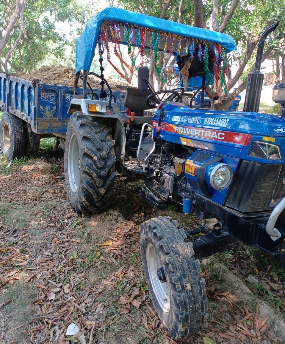 five tractor-trolly seize